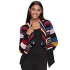 Juniors' Candie's&reg; Print Waterfall Cardigan, Teens, Size: Xl, White Oth