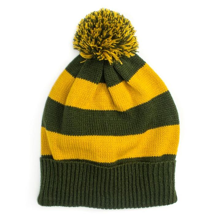 Muk Luks Game Day Striped Beanie, Women's, Green