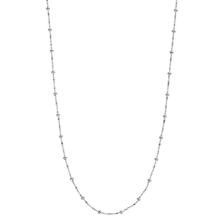 Silver Plated Station Necklace, Women's, Grey