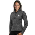 Women's Antigua New York Yankees Fortune Midweight Pullover Sweater, Size: Large, Dark Grey