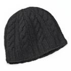 Sijjl Braid Cable-knit Wool Beanie Hat, Women's, Black