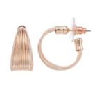 Textured Rose Gold-tone Hoop Earrings, Women's, Light Pink