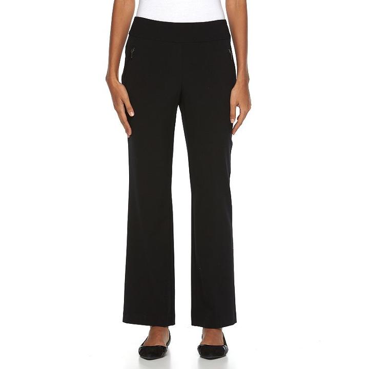 Women's Briggs Straight-leg Pull-on Dress Pants, Size: 8, Black