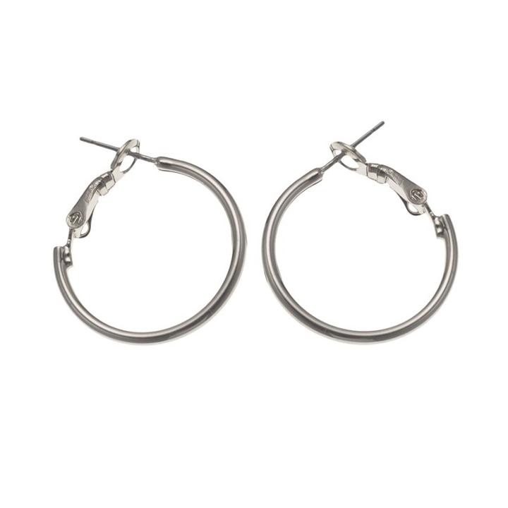 Apt. 9&reg; Silver Tone Omega Hoop Earrings, Women's, Grey