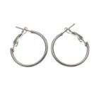 Apt. 9&reg; Silver Tone Omega Hoop Earrings, Women's, Grey