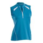 Women's Nancy Lopez Sporty Sleeveless Golf Polo, Size: Xl, Blue