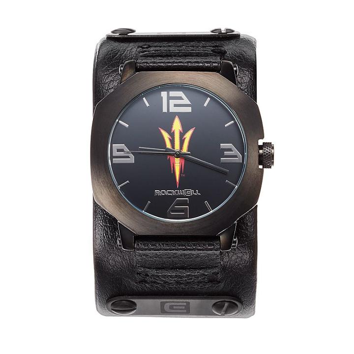 Rockwell Arizona State Sun Devils Assassin Leather Watch - Men, Black