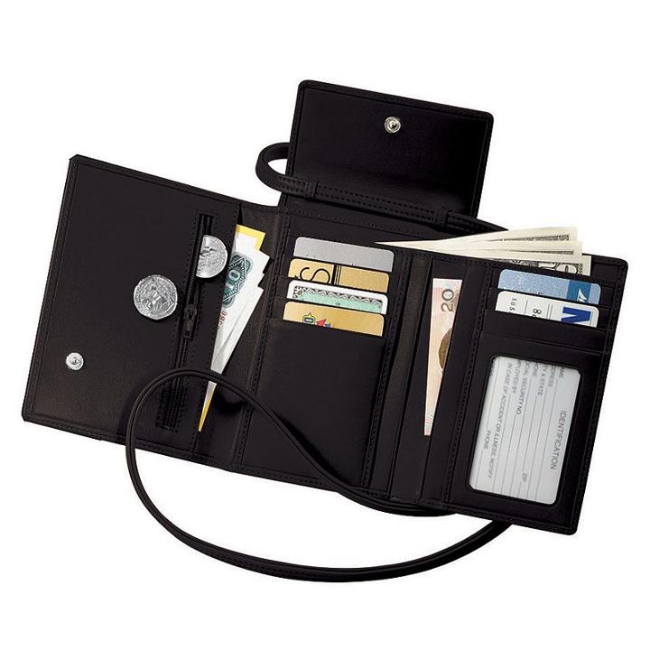 Royce Leather Deluxe Passport Case, Adult Unisex, Black