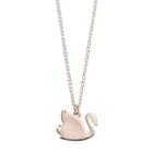 Lc Lauren Conrad Swan Pendant Necklace, Women's, Med Pink