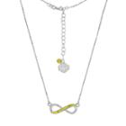 Michigan Wolverines Sterling Silver Crystal Infinity Necklace, Women's, Size: 18, Yellow