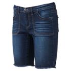 Juniors' Mudd&reg; Flx Stretch Fray Hem Bermuda Shorts, Girl's, Size: 15, Blue Other