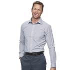 Men's Croft & Barrow&reg; Regular-fit Checked Easy-care Spread-collar Dress Shirt, Size: 17.5-34/35, Blue