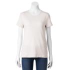 Croft & Barrow&reg; Essential Crewneck Tee - Women's, Size: Xl, Lt Beige