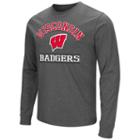 Men's Campus Heritage Wisconsin Badgers Wordmark Long-sleeve Tee, Size: Xl, Black