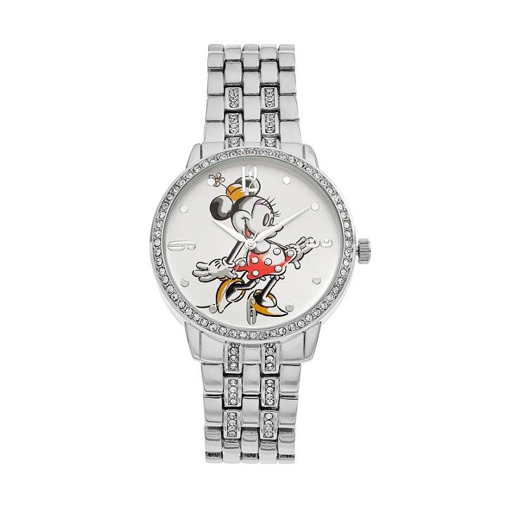 Disney's Minnie Mouse Women's Crystal Watch, Grey
