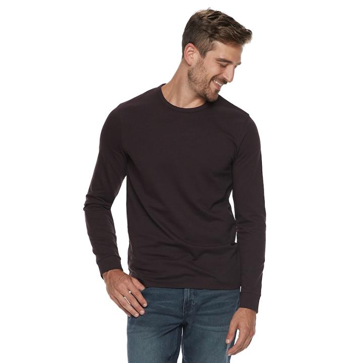 Men's Marc Anthony Slim-fit Knit Terry Crewneck Tee, Size: Xl, Purple