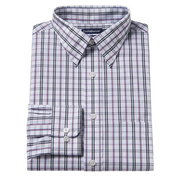 Big & Tall Croft & Barrow&reg; Easy-care Dress Shirt, Men's, Size: 19 36/7b, Brt Pink