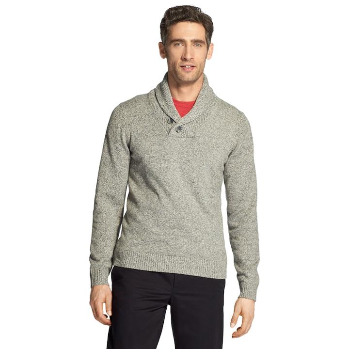 Men's Izod Premium Essentials Classic-fit Shawl-collar Sweater, Size: Large, Light Grey
