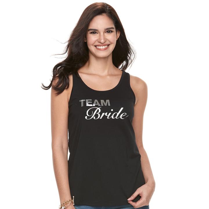 Women's Juicy Couture Team Bride Tank, Size: Medium, Dark Grey
