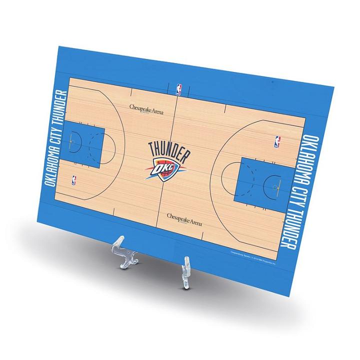 Oklahoma City Thunder Replica Basketball Court Display, Size: Novelty, Grey