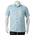 Big & Tall Croft & Barrow&reg; Classic-fit Plaid Outdoor Performance Button-down Shirt, Men's, Size: L Tall, Med Blue