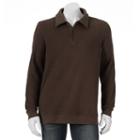 Men's Croft & Barrow 1/4-zip Fleece Polo, Size: Small, Brown