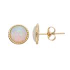 Taylor Grace 10k Gold Lab-created Opal Stud Earrings, Women's, White