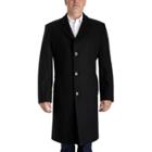 Men's Towne By London Fog Wool-blend Top Coat, Size: 38 Short, Black