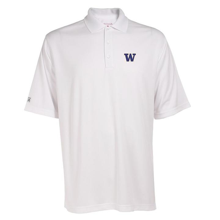 Men's Washington Huskies Exceed Desert Dry Xtra-lite Performance Polo, Size: Medium, White