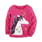 Girls 4-8 Carter's Sequin Unicorn Sweatshirt, Size: 4, Pink