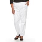 Plus Size Croft & Barrow&reg; Twill Pull-on Pants, Women's, Size: 2x Short, White