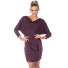 Women's Pl Movement By Pink Lotus French Terry Sweatshirt Dress, Size: Xl, Lt Purple