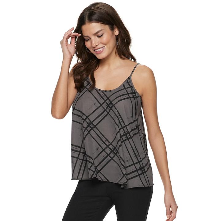 Women's Apt. 9&reg; Swing Camisole, Size: Medium, Dark Grey