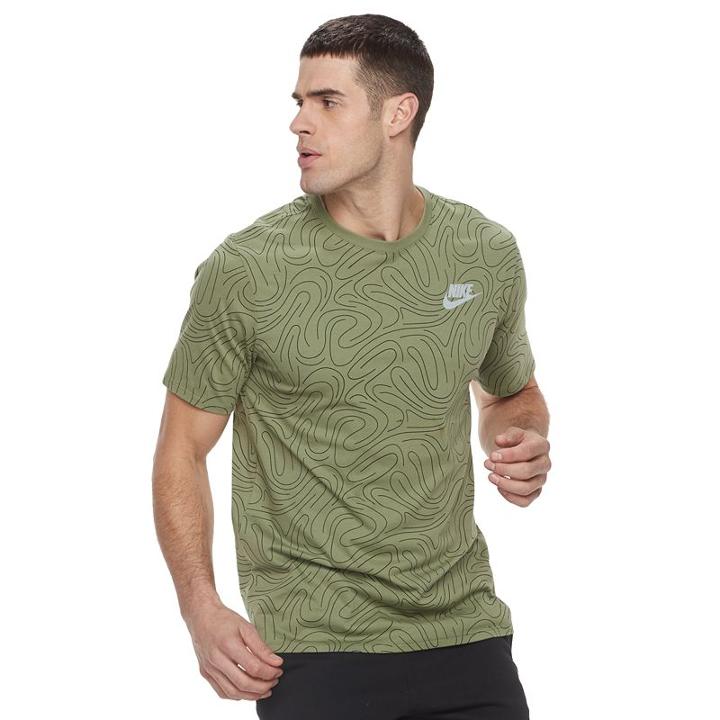 Men's Nike Swirled Tee, Size: Xl, Green Oth