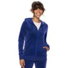 Petite Tek Gear&reg; Velour Jacket, Women's, Size: Xl Petite, Dark Blue