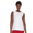Women's Croft & Barrow&reg; Essential Tank, Size: Small, White