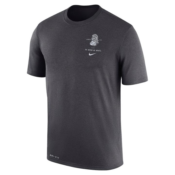 Men's Nike Michigan State Spartans Vault Tee, Size: Medium, Grey (anthracite)