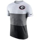Men's Nike Georgia Bulldogs Triblend Colorblock Tee, Size: Small, White Oth