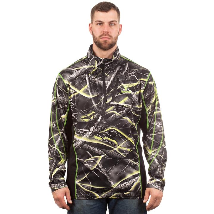 Men's Huntworth Camo Quarter-zip Pulloverer, Size: Large, Grey