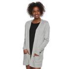 Juniors' Pink Republic Open-front Cardigan, Teens, Size: Xs, Grey Other