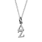 Logoart Sterling Silver Delta Zeta Sorority Pendant Necklace, Women's, Size: 18, Grey