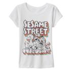 Girls 7-16 Sesame Street Character Group Tee, Girl's, Size: Large, White