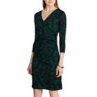 Women's Chaps Geometric Print Sheath Dress, Size: Medium, Green