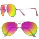 Lc Lauren Conrad 58mm Nomad Aviator Mirror Sunglasses, Women's, Light Pink