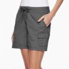 Women's Columbia Green Meadows Cargo Poplin Shorts, Size: 8, Blue (navy)