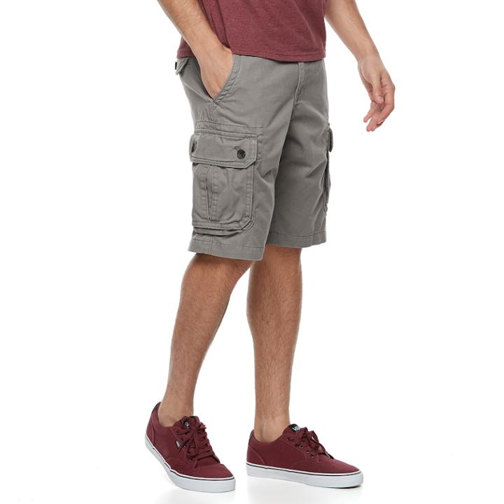 Men's Urban Pipeline Twill Cargo Shorts, Size: 34, Grey