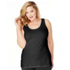 Plus Size Just My Size Jersey Cami, Women's, Size: 4xl, Black