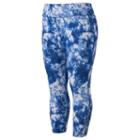 Madden Nyc Juniors' Plus Size Macrame Inset Capri Leggings, Girl's, Size: 3xl, Blue Other