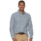 Men's Sonoma Goods For Life&trade; Flexwear Slim-fit Plaid Poplin Button-down Shirt, Size: Xxl, Natural