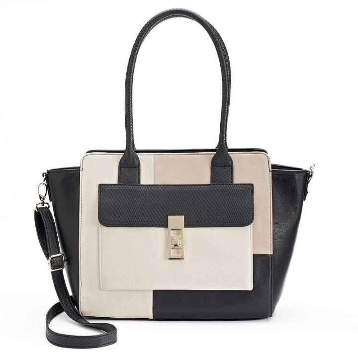 Apt. 9&reg; Abell Snakeskin Convertible Pocket Tote, Women's, White Oth